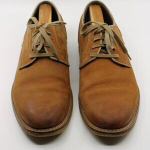 Dockers Men Shoes Genuine Leather Brown Sz11M Casual Lace Up Stitched